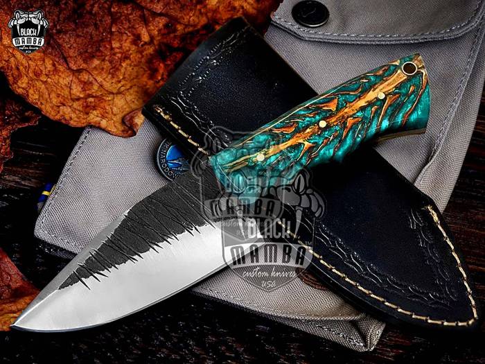 Bmk-220 Pine Cone Beautiful Skinner Knife Perfect For Hunting Hand Forged Steel Knife Best Quality Knife Gift For Him  USA Made