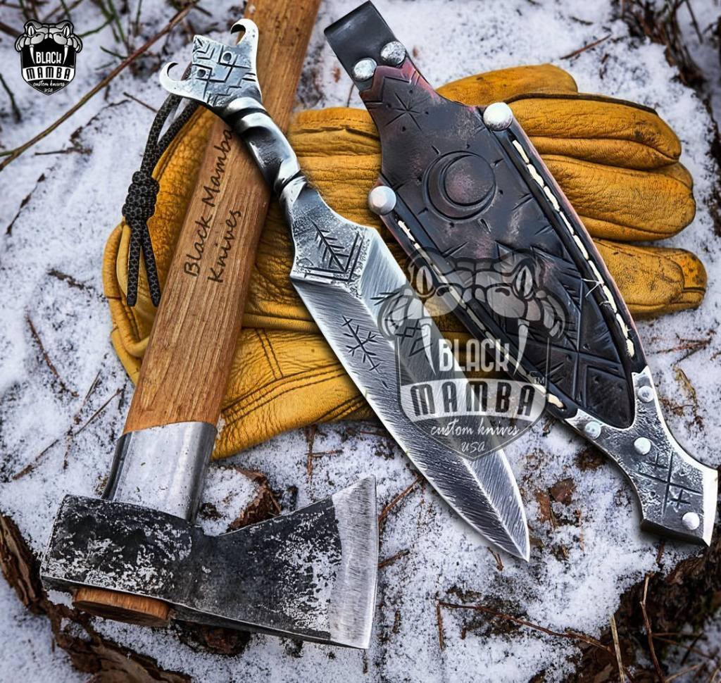 BMK- 320 Railroad Spike Hand Forged Knife, Engraved knife, Hunting Dagger, Rail Road Spike Knife, Viking Dagger, Anniversary Gifts, Gift For Men, USA - Image 5