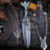 BMK- 320 Railroad Spike Hand Forged Knife, Engraved knife, Hunting Dagger, Rail Road Spike Knife, Viking Dagger, Anniversary Gifts, Gift For Men, USA - Image 4