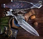 Signature - Damascus Hunting Knife, 10″ Overall