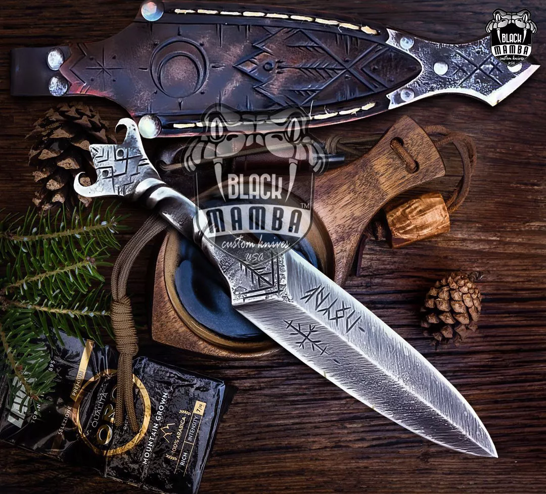 Railroad Spike – Hand-Forged Viking Dagger, 10″ Overall | BMK-320