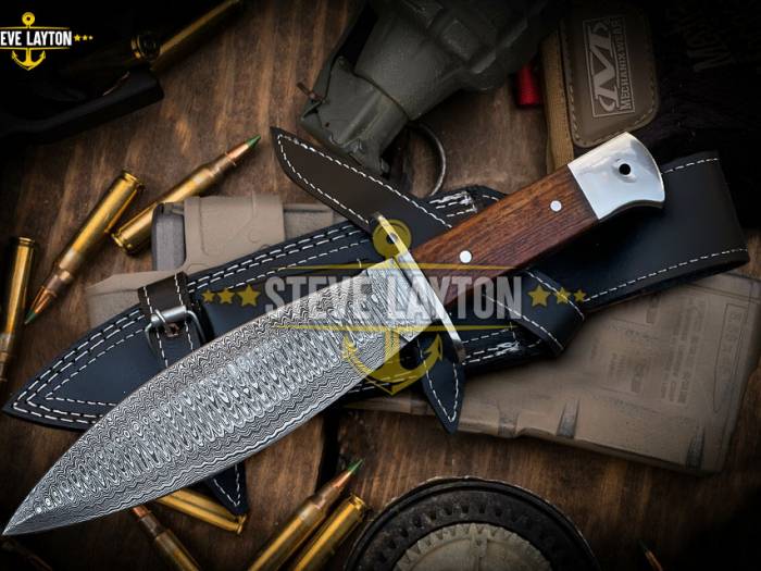 Ranger Medium Military Damascus Dagger Knife Handle Limited Edition SL-027-M