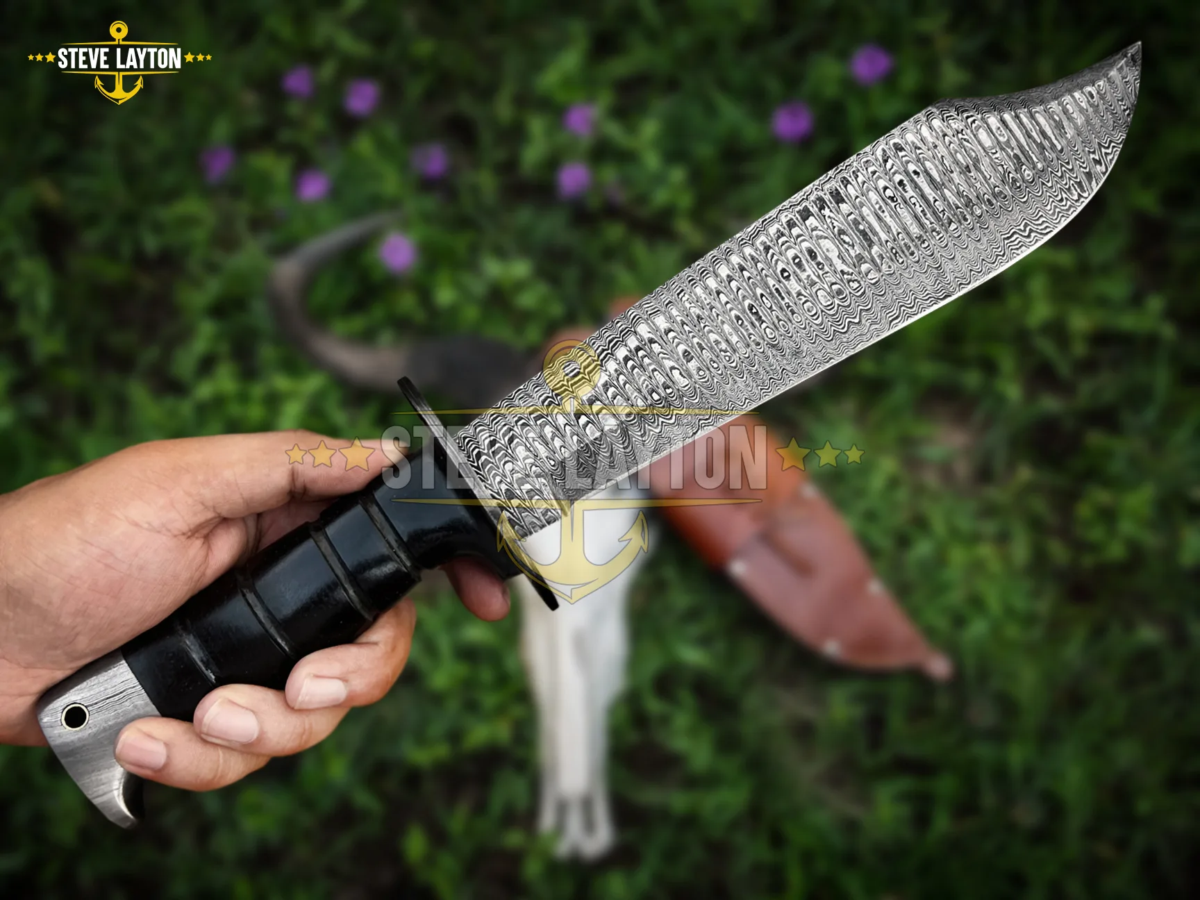 Ranger - Damascus Bowie Knife, 15″ Overall - view 3