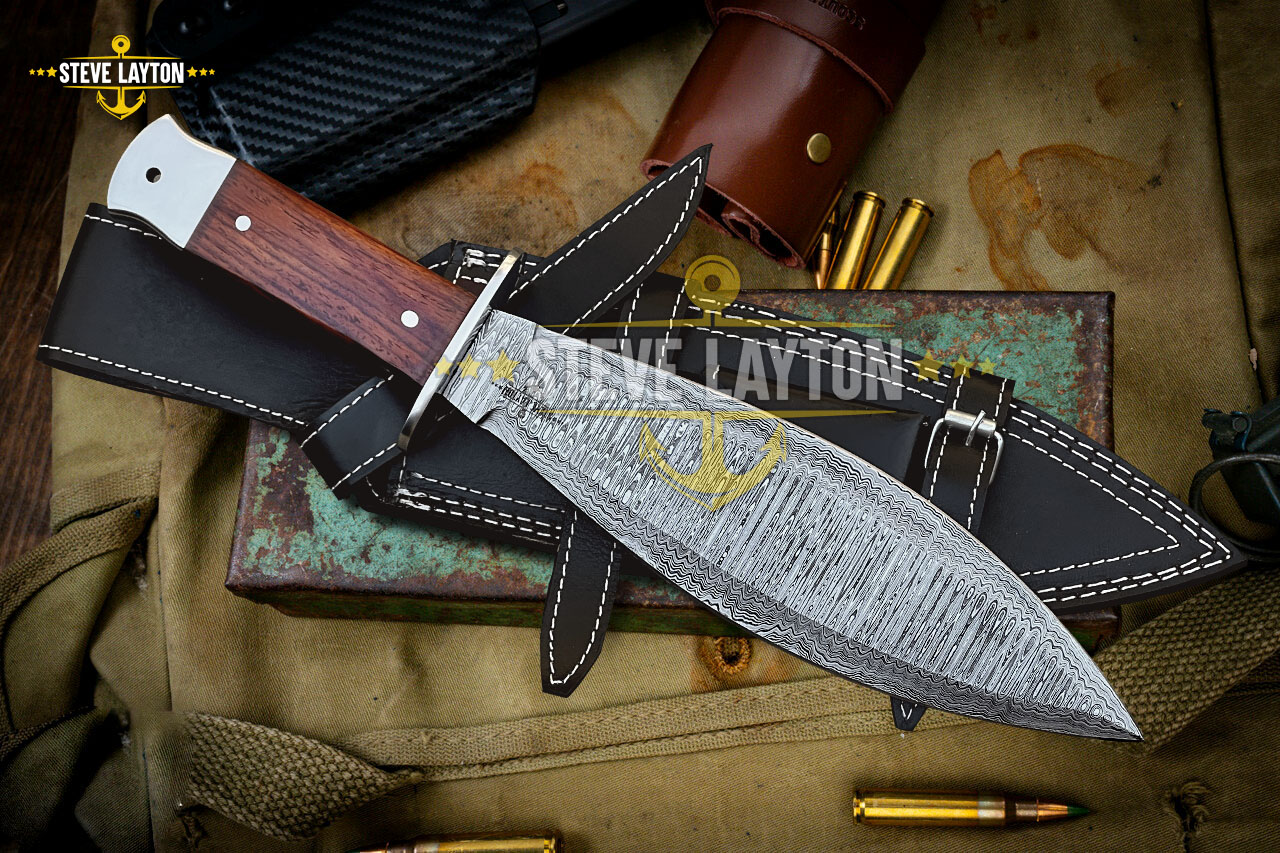 Great selection at great prices Custom Made Damascus Bowie knives