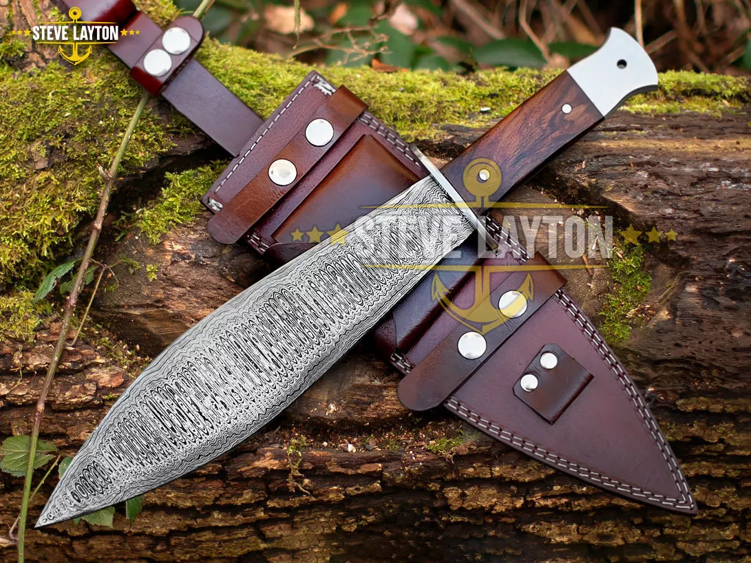 Ranger Large - Damascus Hunting Knife, 11″ Overall - view 2