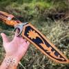 Bmk-131 Damascus Hunting Knife, Bowie Knife, Fixed Blade Knife With Leather Sheath, Stag Horn Handle, Damascus Steel Knife, Father's Day Gift, Gift For Him - Image 4