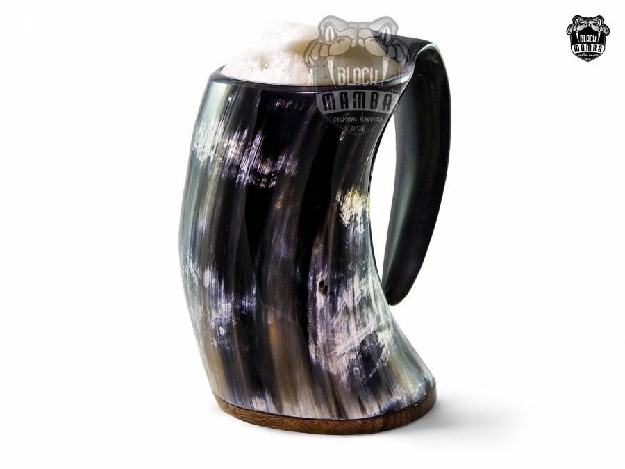 Viking Drinking Mug, High Quality Made Horn Mug, 100% Natural Beer/Coffee Mug, Buffalo Horn Made Beer Mug in 3 Sizes, Black mamba Knives, Gift For Him/Her - Image 3