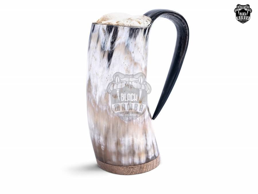 Viking Drinking Mug, High Quality Made Horn Mug, 100% Natural Beer/Coffee Mug, Buffalo Horn Made Beer Mug in 3 Sizes, Black mamba Knives, Gift For Him/Her - Image 2