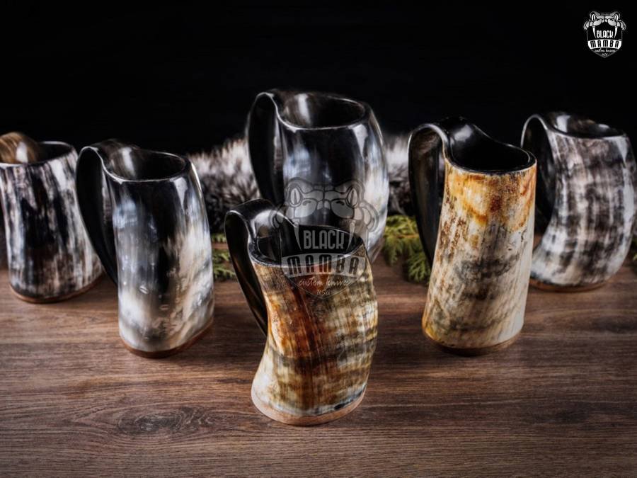 Viking Drinking Mug, High Quality Made Horn Mug, 100% Natural Beer/Coffee Mug, Buffalo Horn Made Beer Mug in 3 Sizes, Black mamba Knives, Gift For Him/Her - Image 7