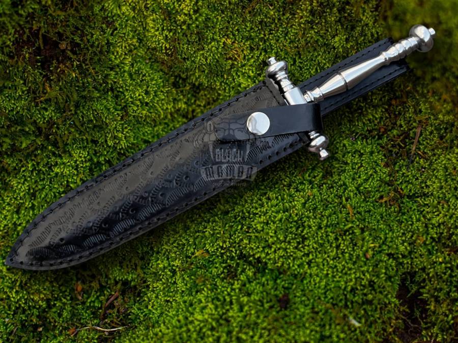 Bmk-562 High Quailty Made Stainless Steel Four Edge Cross Dagger Blade Knife with Leather Sheath, Hand Crafted Handle, Gift For Him, Gift For men, Christmas GIft - Image 3