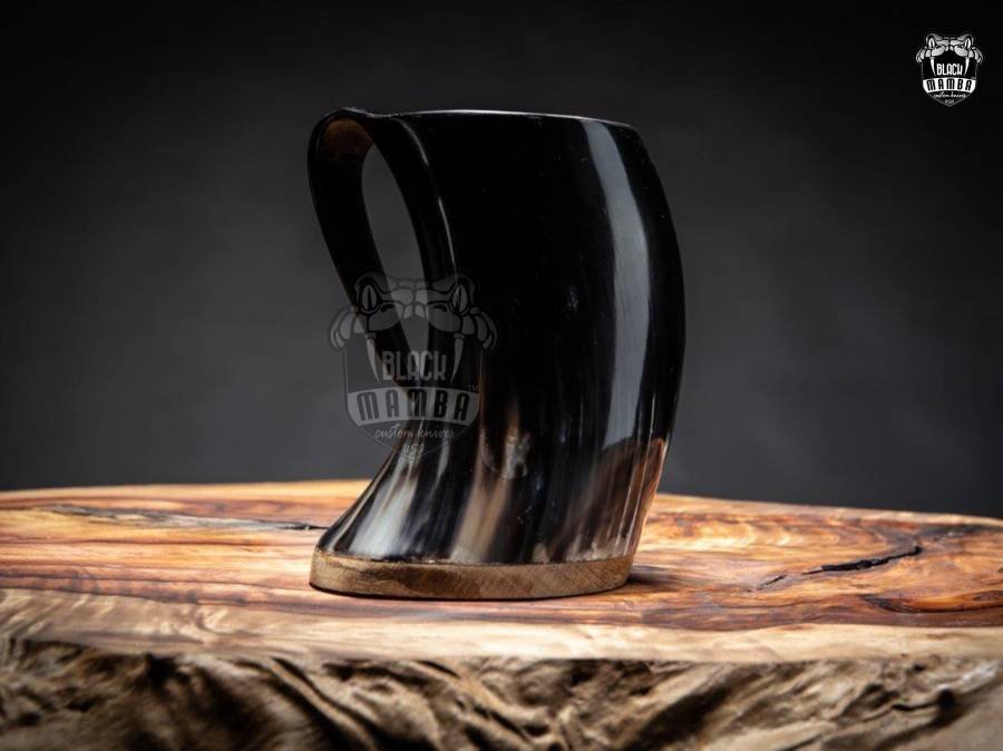 Viking Drinking Mug, High Quality Made Horn Mug, 100% Natural Beer/Coffee Mug, Buffalo Horn Made Beer Mug in 3 Sizes, Black mamba Knives, Gift For Him/Her - Image 10