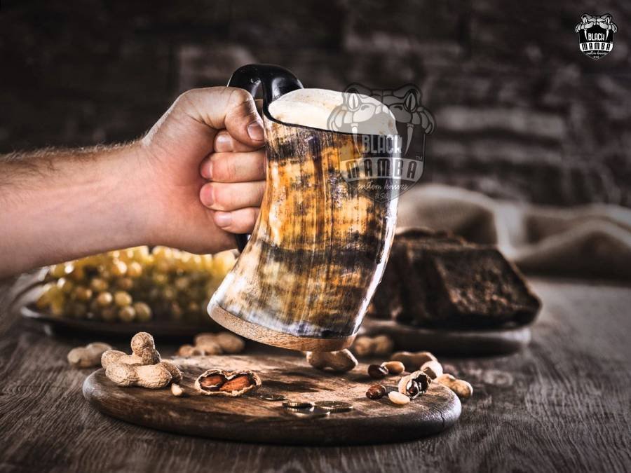 Viking Drinking Mug, High Quality Made Horn Mug, 100% Natural Beer/Coffee Mug, Buffalo Horn Made Beer Mug in 3 Sizes, Black mamba Knives, Gift For Him/Her - Image 14