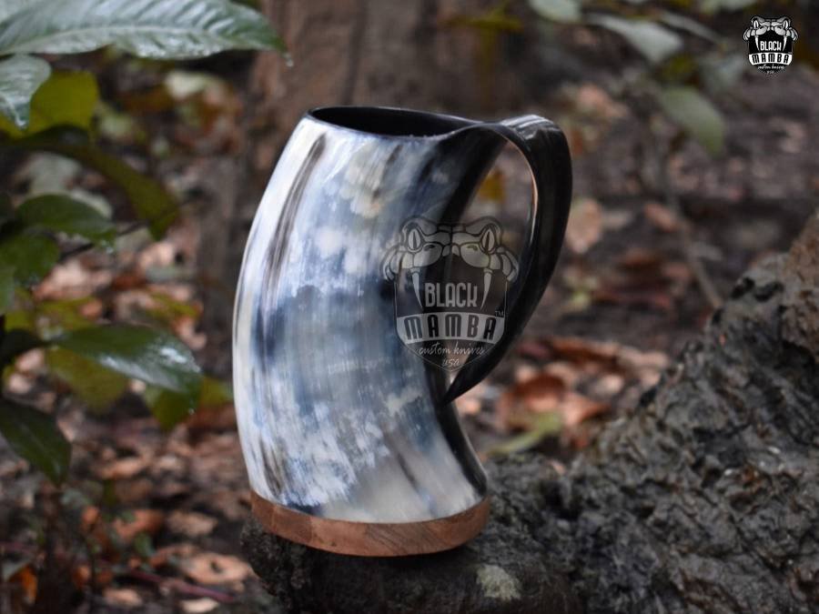 Viking Drinking Mug, High Quality Made Horn Mug, 100% Natural Beer/Coffee Mug, Buffalo Horn Made Beer Mug in 3 Sizes, Black mamba Knives, Gift For Him/Her - Image 17