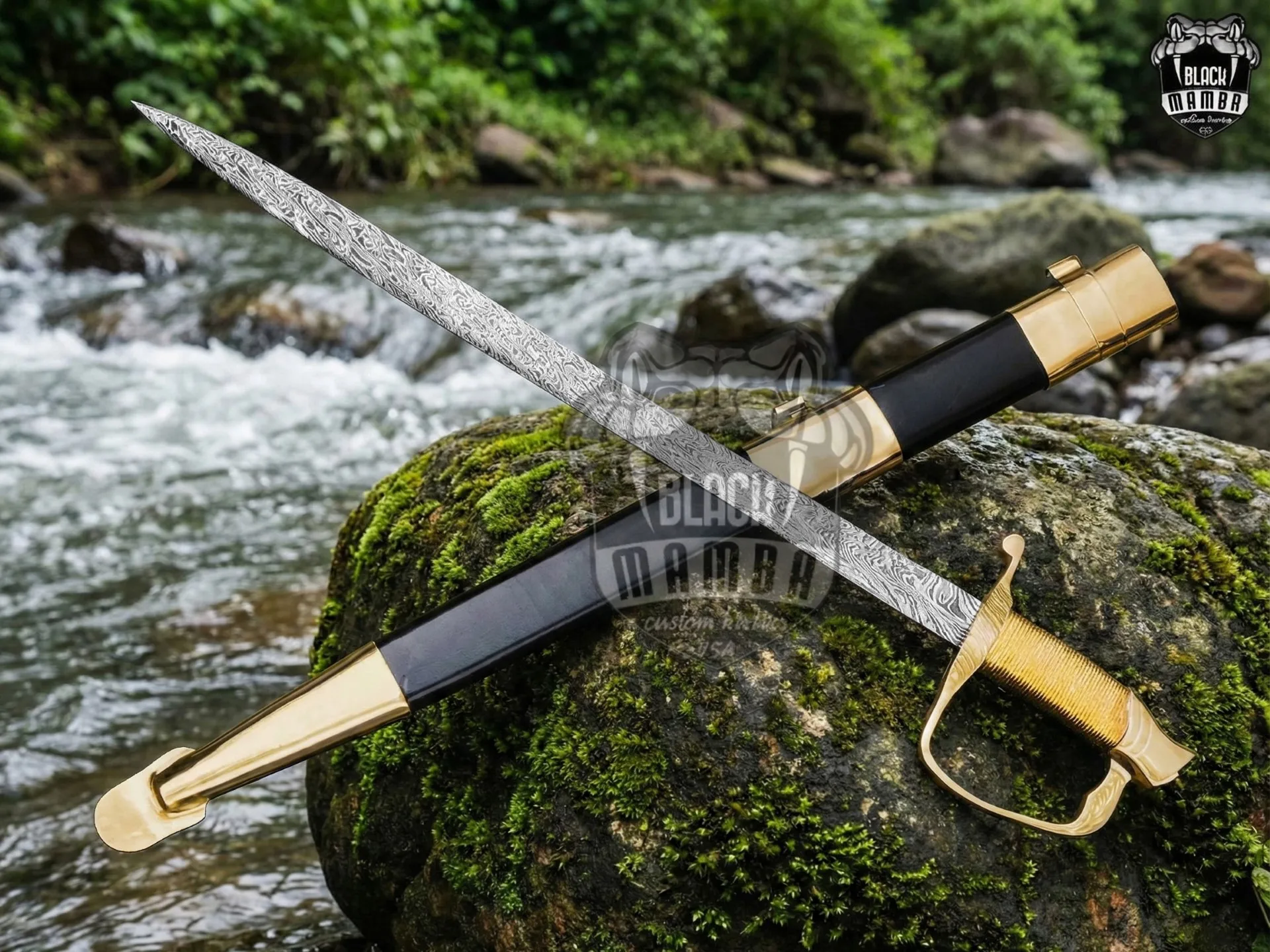 Officer - Damascus Sword, 34″ Overall