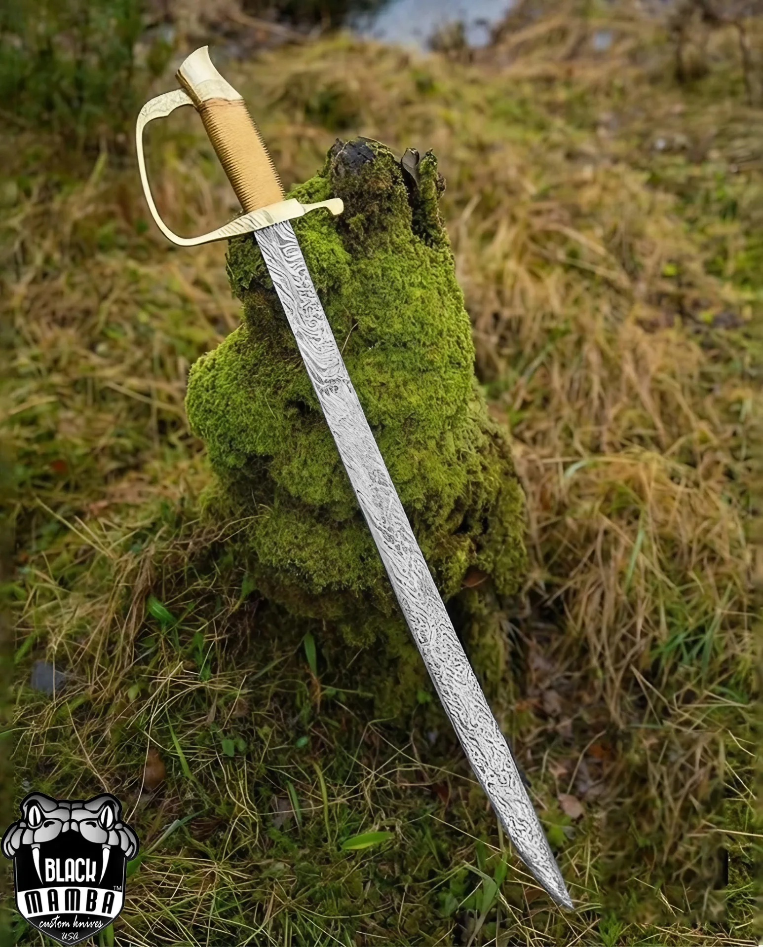 Officer - Damascus Sword, 34″ Overall - view 7