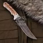 Nile Crocodile - Damascus Hunting Knife, 11″ Overall
