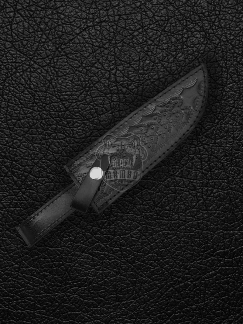 BMK-1006-L1 Limited Edition Ka-Bar Style Damascus Knife – 12" Feather Pattern Blade with Camel Bone Handle - Image 4