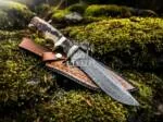 Mossfang Hunter - Damascus Bowie Knife, 13″ Overall