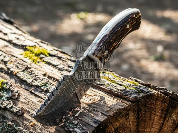 Ridgeback Tracker – Damascus Hunting Knife, 10″ Overall - view 4