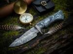 BMK-667 Pathfinder Handmade Feather Damascus Steel Blade Bowie Knife, EDC Knife, Best Birthday & Anniversary Gift, Gift For Him, Christmas gift