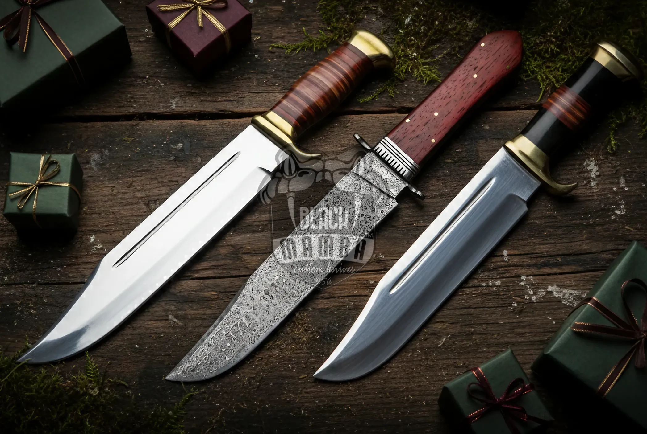 Hand Forged D2 Steel Hunting Bowie with Leather Sheath | Camping Bowie for Outdoor and Hunting | BMK-1066