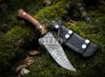Hunters Legacy - Damascus Bowie Knife, 9″ Overall