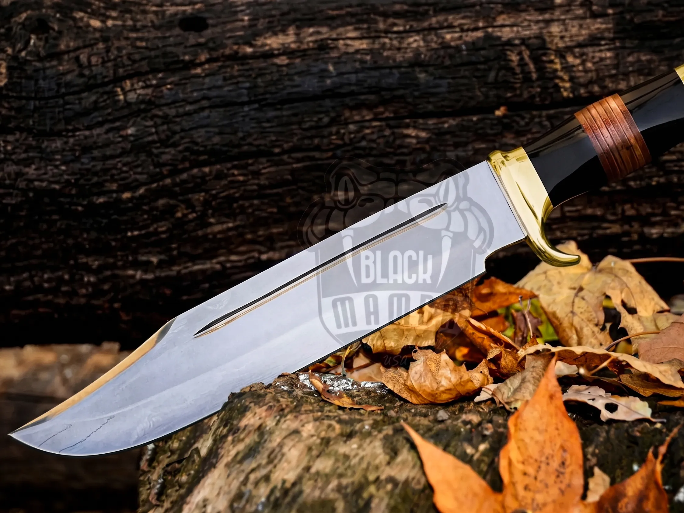 B Black Mamba Vanguard Bowie Custom Handmade D2 Steel Hunting Bowie Knife | Camping Bowie for Outdoor and Hunting | BMK-1066 - view 3