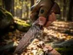Royal Vanguard - Damascus Laguiole Knife, 10″ Overall, Rosewood Handle