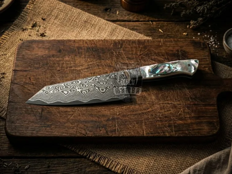 Black Mamba Vortex Edge - Damascus Chef Knife, 12″ Overall - view 2