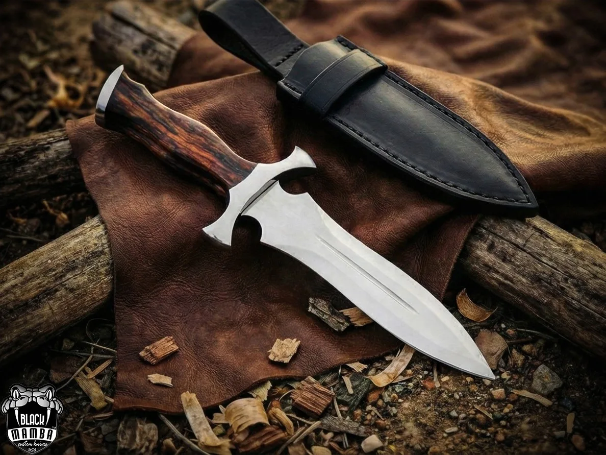 Shadow Fang - D2 Push Dagger, 12.5″ Overall, Rose Wood Handle - view 4
