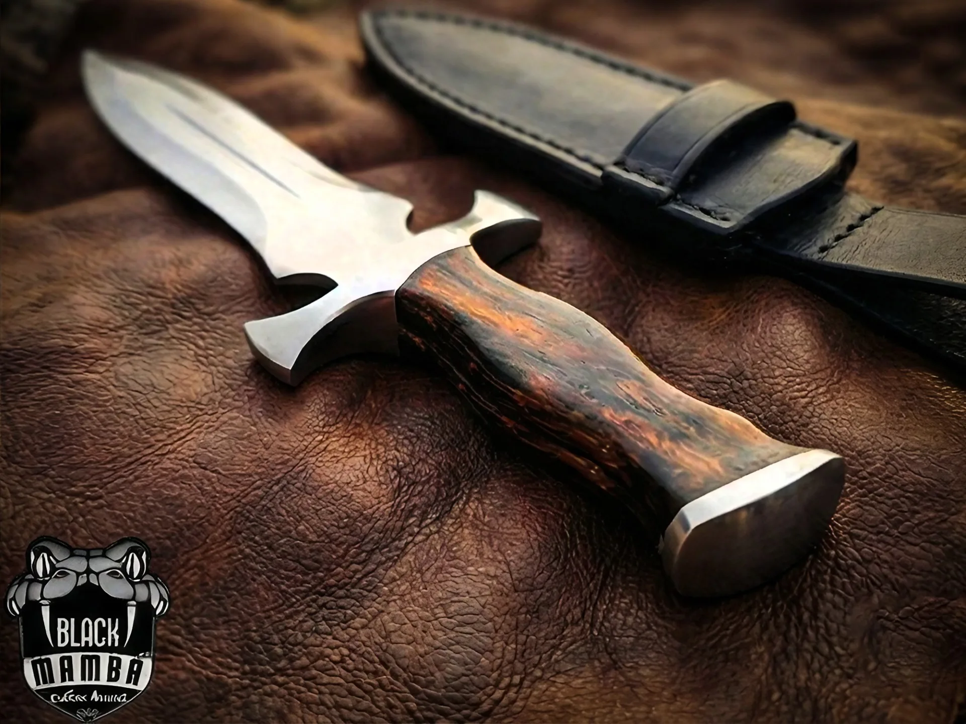 Shadow Fang - D2 Push Dagger, 12.5″ Overall, Rose Wood Handle - view 7
