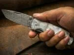 Silver Pearl - Damascus Folding Pocket Knife, 7.5″ Overall
