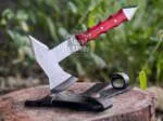 Scarlet Fury - Hand-Forged Tomahawk Axe, 9″ Overall