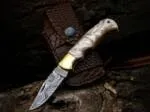 Pearl Shadow - Damascus Folding Pocket Knife, 7″ Overall