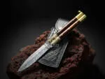 Filipino Balisong Butterfly Knife - Handmade Damascus Steel Balisong & | Rose Wood & Brass Bolsters