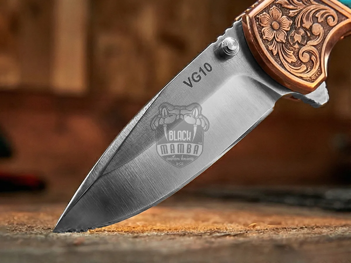 Signature - Hand-Forged Folding Pocket Knife, 7″ Overall, Rose Wood Handle | BMK-719 - view 4