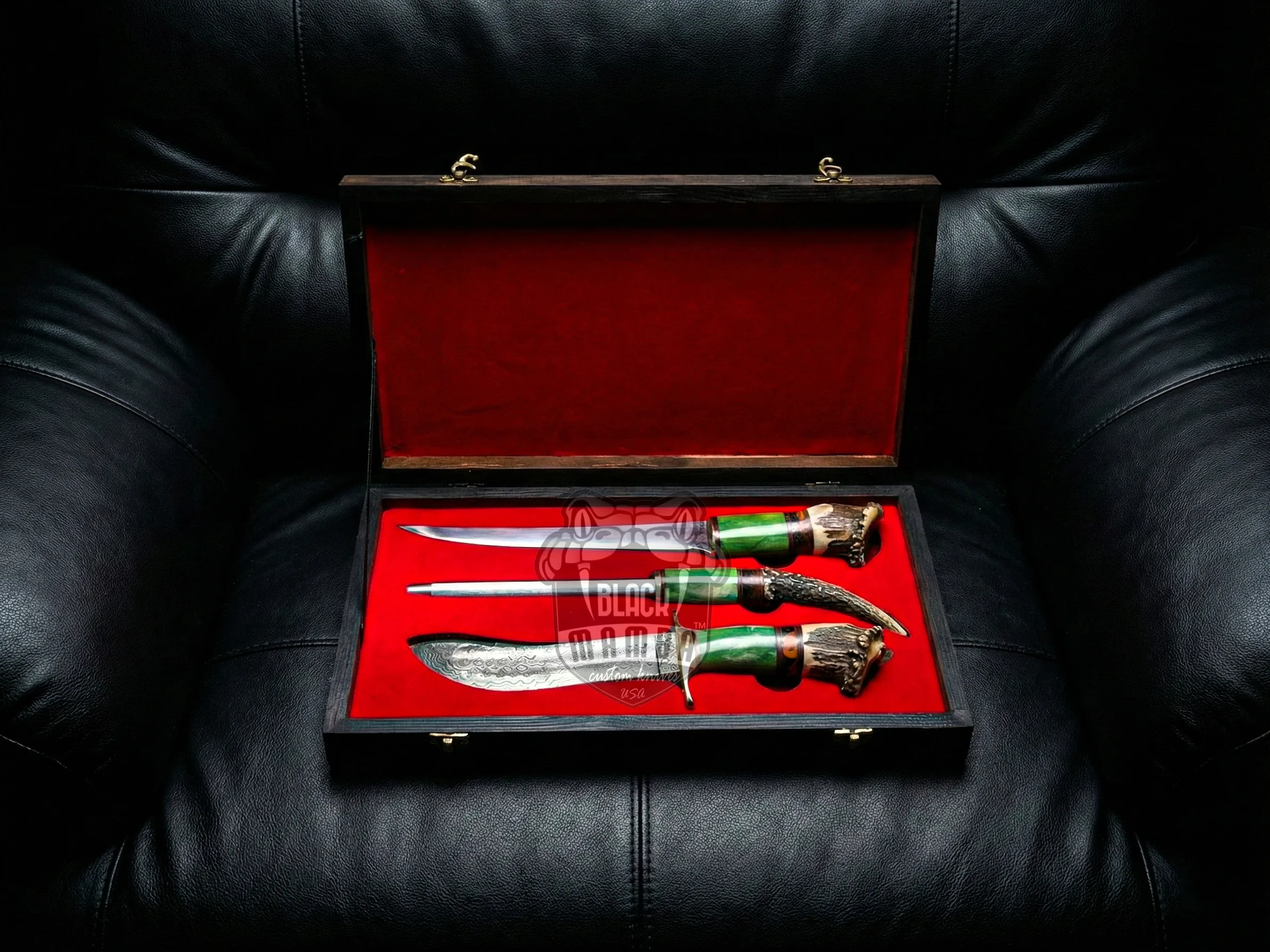 Handmade Hunting and Fillet Knife with Leather Sheath & Stag Handle – Premium Personalized Gift | BMK-722 - view 3