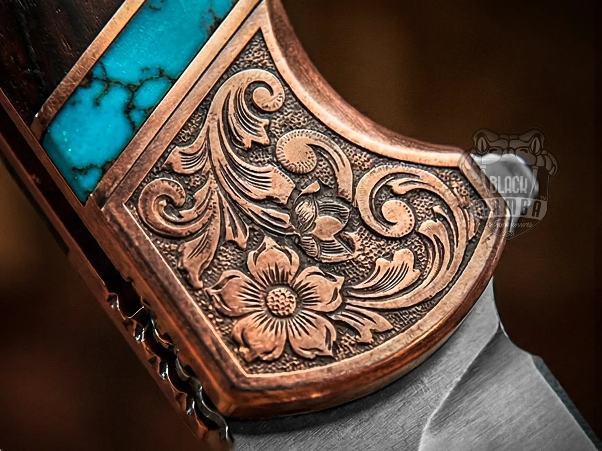 Signature - Hand-Forged Folding Pocket Knife, 7″ Overall, Rose Wood Handle | BMK-719 - view 5