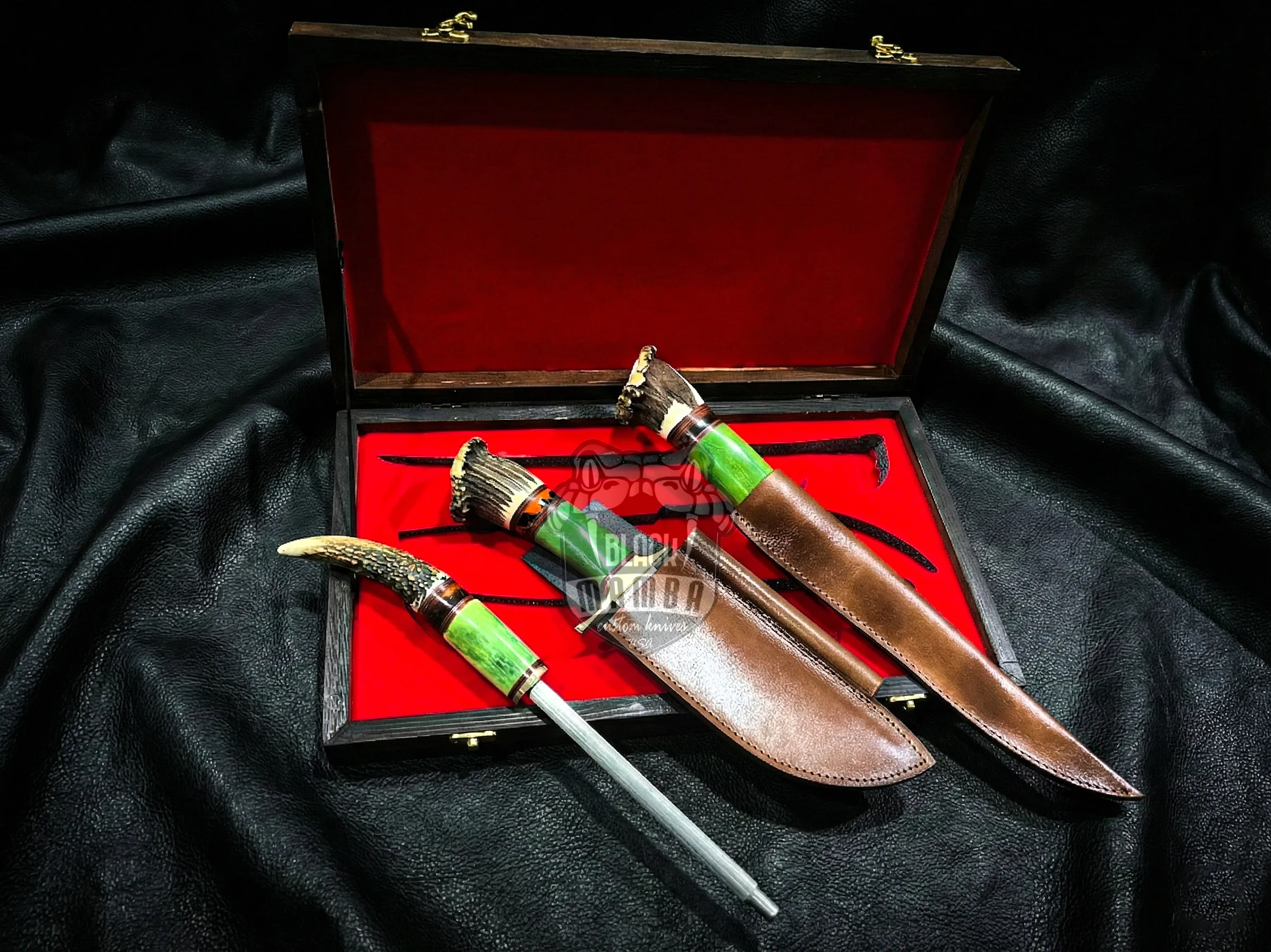 Handmade Hunting and Fillet Knife with Leather Sheath & Stag Handle – Premium Personalized Gift | BMK-722 - view 5