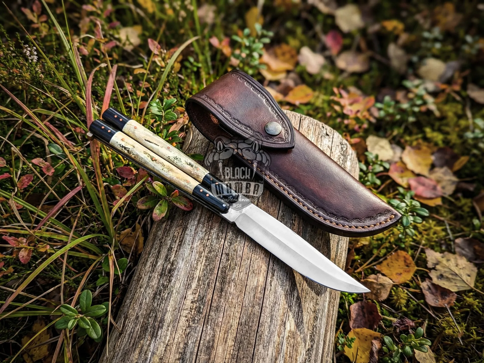 D2 Steel Filipino Balisong Butterfly Knife – Bone, Black Horn | BMK-711B