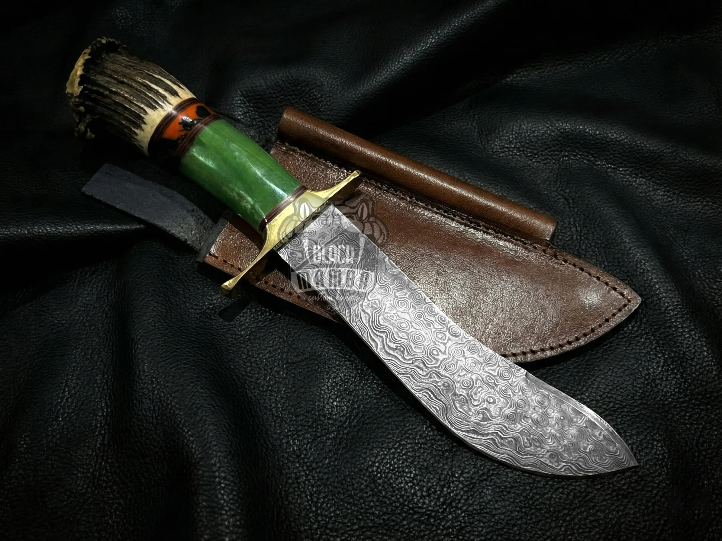 Handmade Hunting and Fillet Knife with Leather Sheath & Stag Handle – Premium Personalized Gift | BMK-722 - view 2