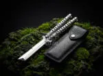 Filipino Balisong Butterfly Knife - Handmade D2 Steel Balisong & | Premium Butterfly & Leather Sheath | Personalized Gift For Him