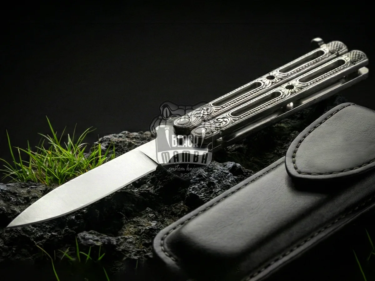 D2 Steel Filipino Balisong Butterfly Knife – Hand Engraved | BMK-731 - view 4
