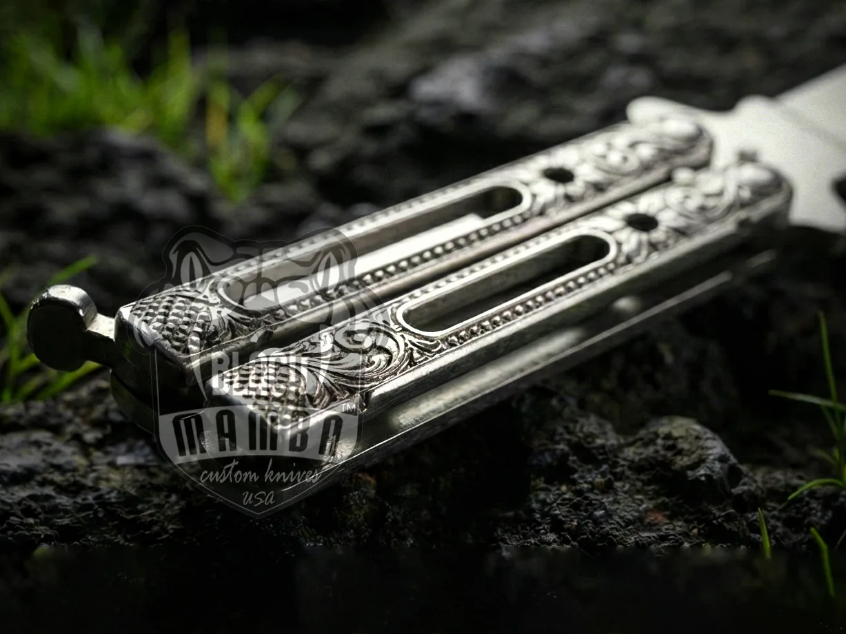 D2 Steel Filipino Balisong Butterfly Knife – Hand Engraved | BMK-731 - view 5