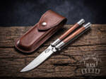 D2 Steel Balisong Butterfly Knife – Rose Wood, Steel Bolsters