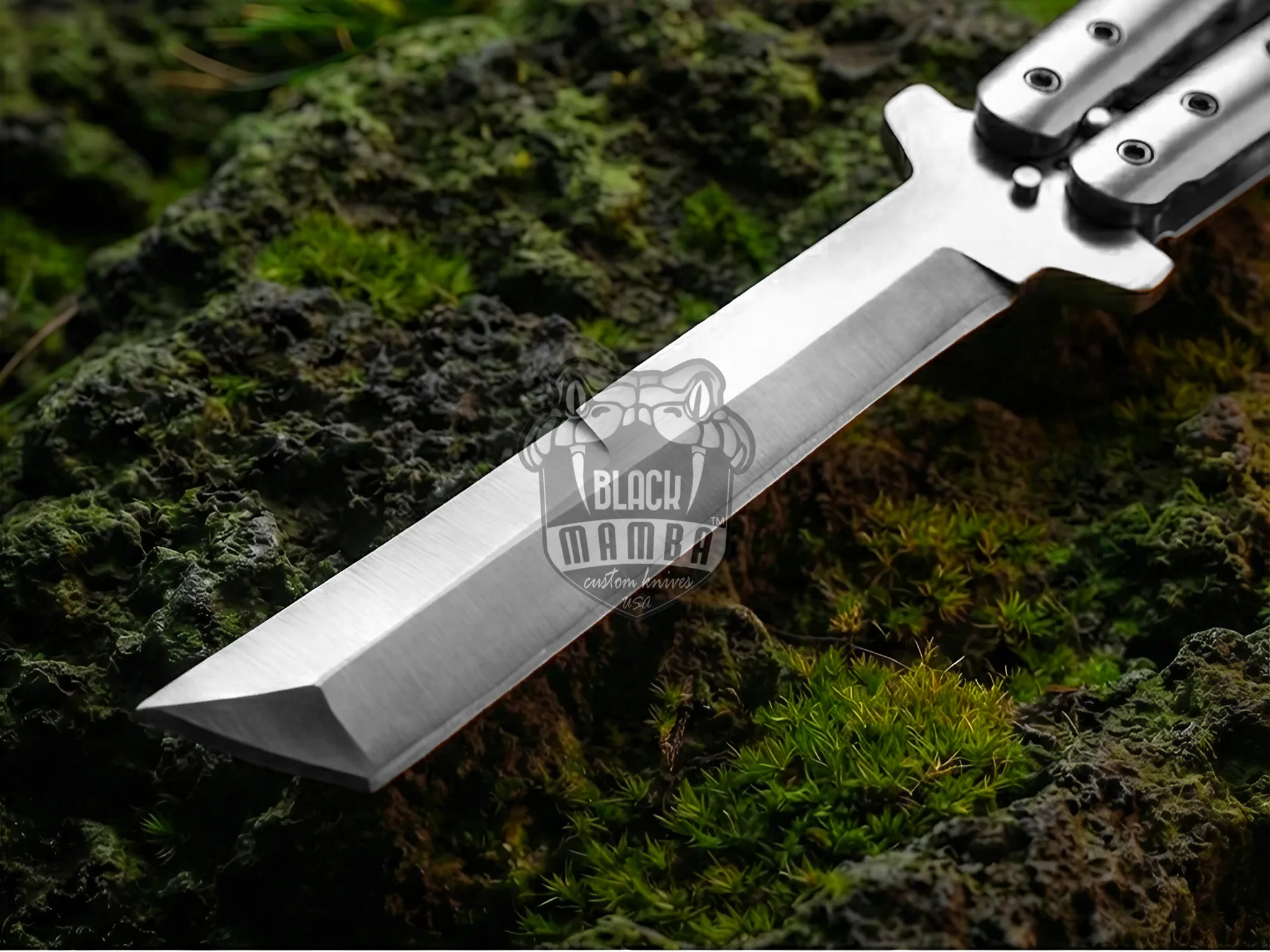 Handmade D2 Steel Balisong Knife | Premium Butterfly Knife with Leather Sheath | Personalized Gift for Him & Her | BMK-732 - view 4