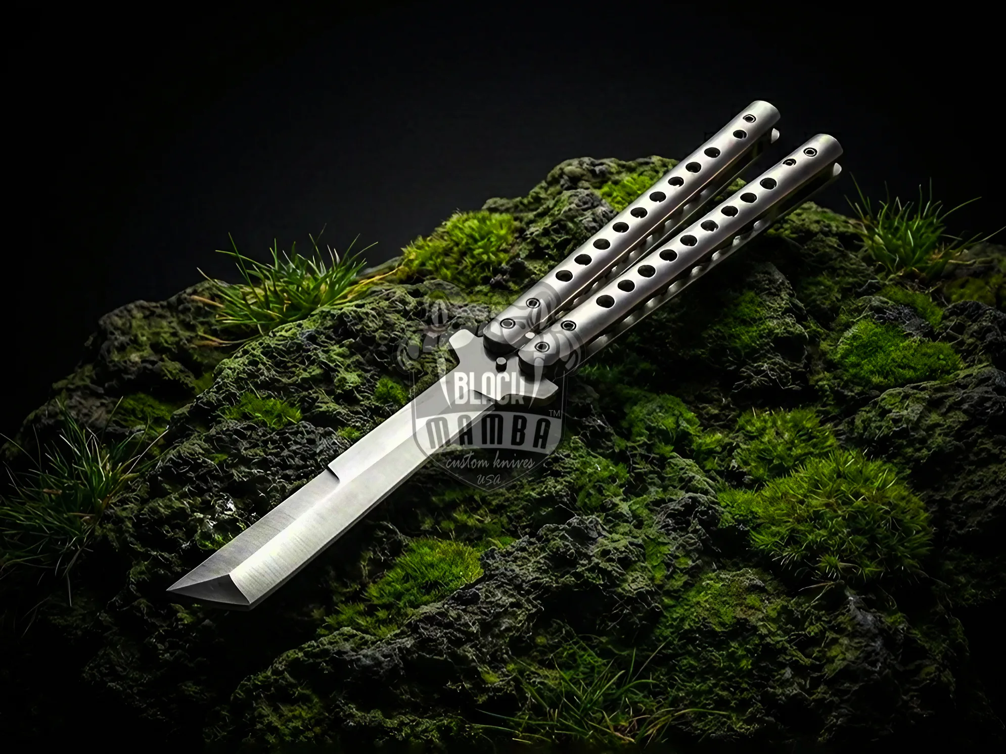 Handmade D2 Steel Balisong Knife | Premium Butterfly Knife with Leather Sheath | Personalized Gift for Him & Her | BMK-732 - view 3