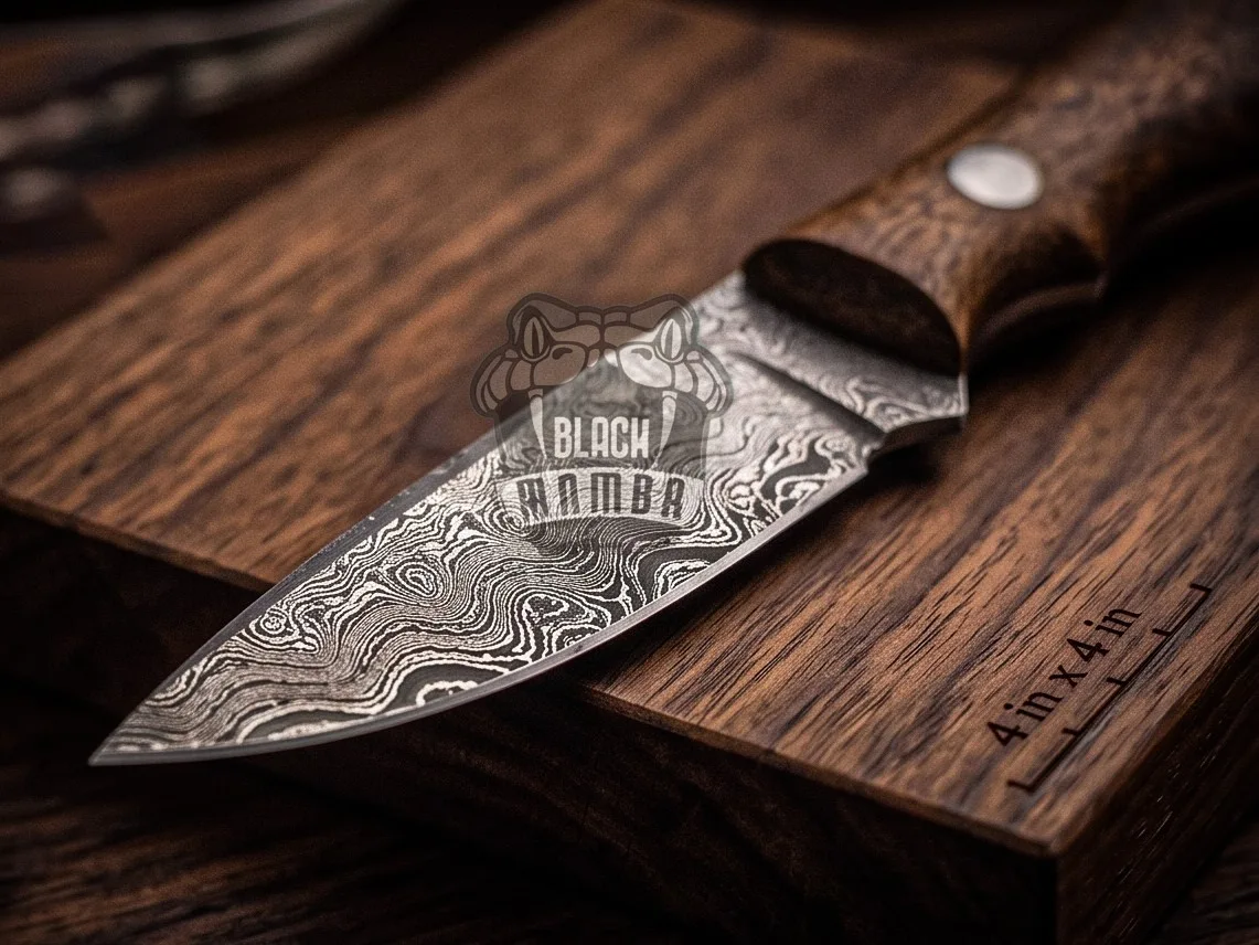 Fudge - Damascus Chef Knife, 7″ Overall, Rose Wood Handle | BMK-1106 - view 3