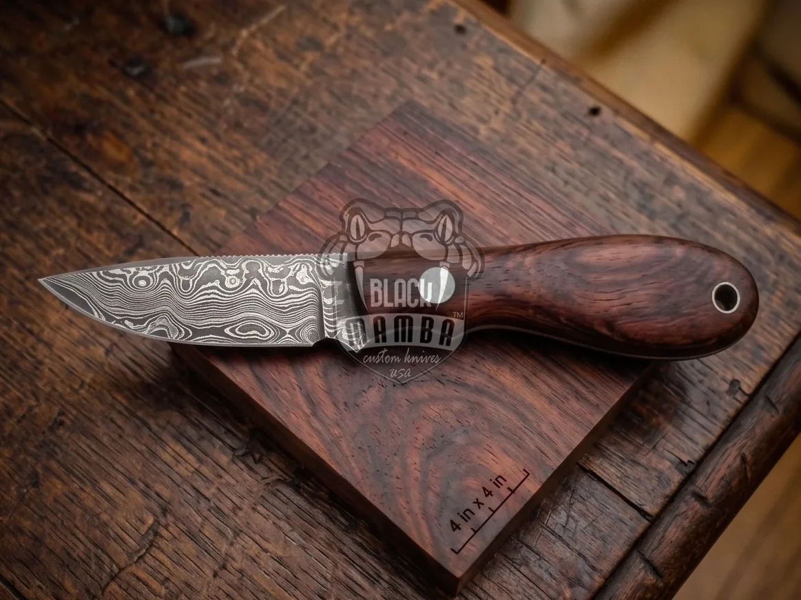 Fudge - Damascus Chef Knife, 7″ Overall, Rose Wood Handle | BMK-1105 - view 2