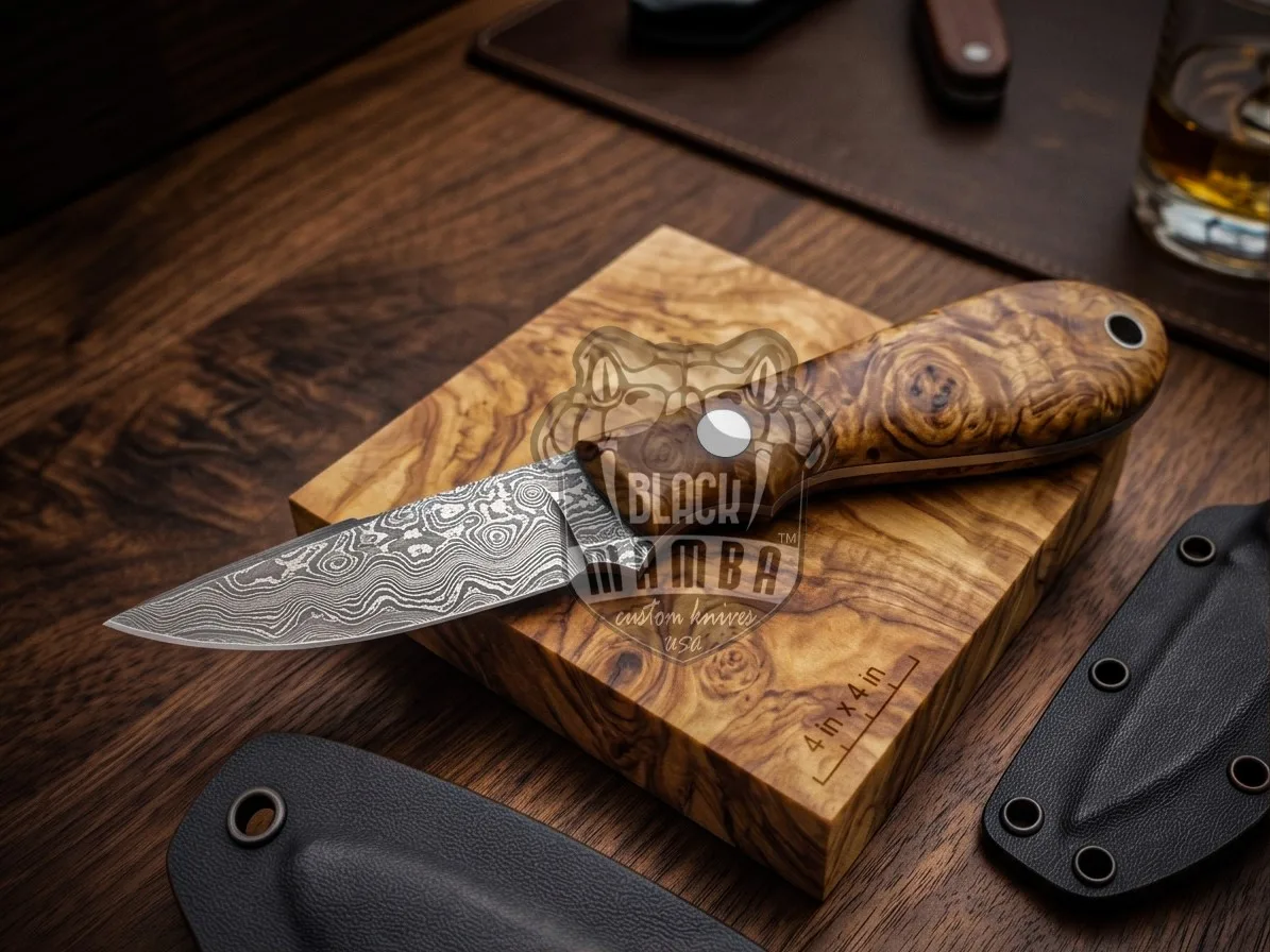 Fudge - Damascus Chef Knife, 7″ Overall, Wood Handle | BMK-1102 - view 2